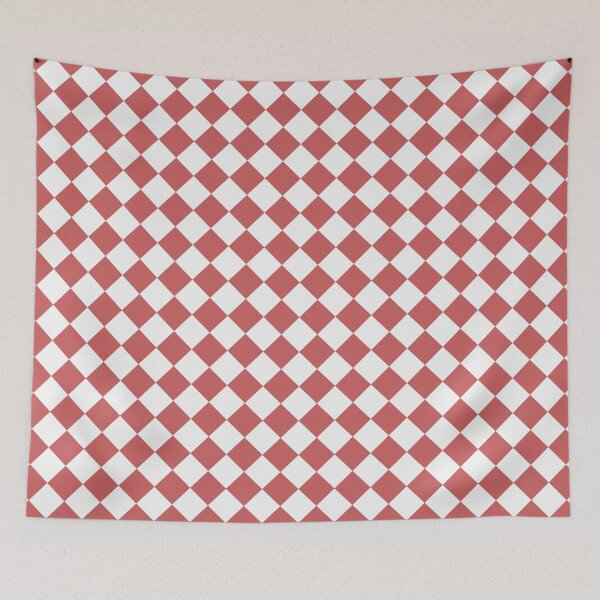 Item preview, Checkerboard White and Pastel Red Pattern designed and sold by pattern-archive.