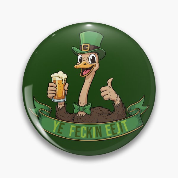 Item preview, Ye Feckin Eejit – Funny Irish Ostrich Beer Party designed and sold by CARPIO Creations.