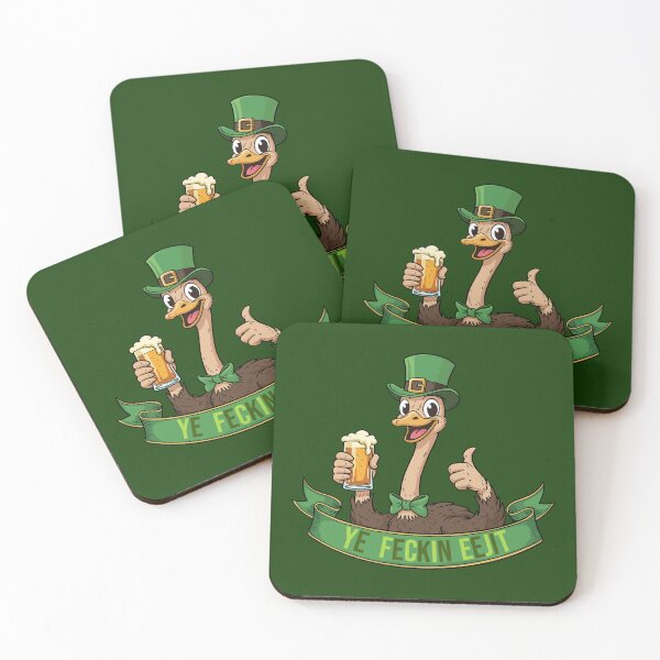 Item preview, Ye Feckin Eejit – Funny Irish Ostrich Beer Party designed and sold by CARPIO Creations.