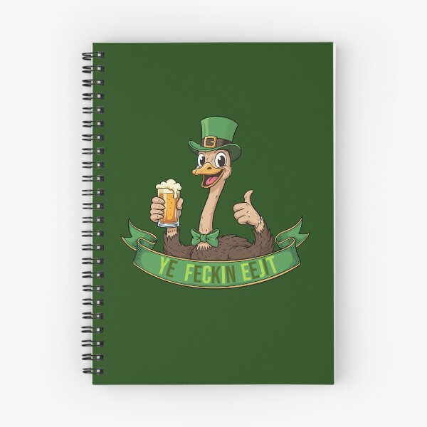 Item preview, Ye Feckin Eejit – Funny Irish Ostrich Beer Party designed and sold by CARPIO Creations.