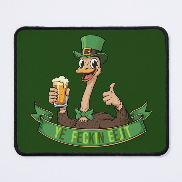 Item preview, Ye Feckin Eejit – Funny Irish Ostrich Beer Party designed and sold by CARPIO Creations.