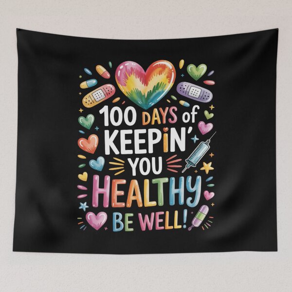 Item preview, 100 Days Of Keepin' You Healthy Be Well! Healthcare Nurse Appreciation designed and sold by CORJIDOG-ART.