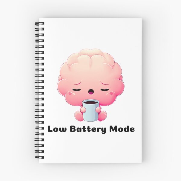 Item preview, Low Battery Brain Sticker – Tired Coffee Mood designed and sold by Moodlings .