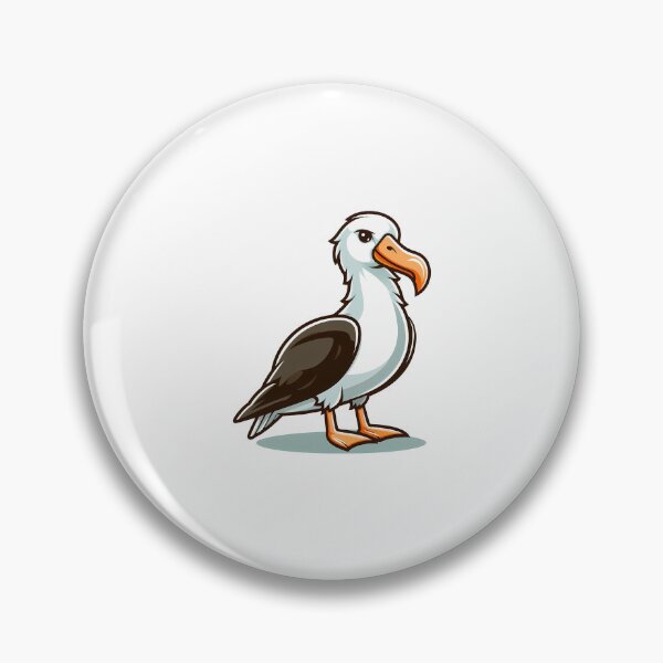 Item preview, Cartoon-style seagull with a distinctive beak and black and white feathers. Whimsical character design. designed and sold by cave-canvas.