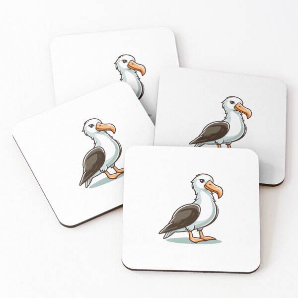 Item preview, Cartoon-style seagull with a distinctive beak and black and white feathers. Whimsical character design. designed and sold by cave-canvas.