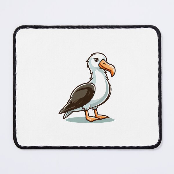 Item preview, Cartoon-style seagull with a distinctive beak and black and white feathers. Whimsical character design. designed and sold by cave-canvas.