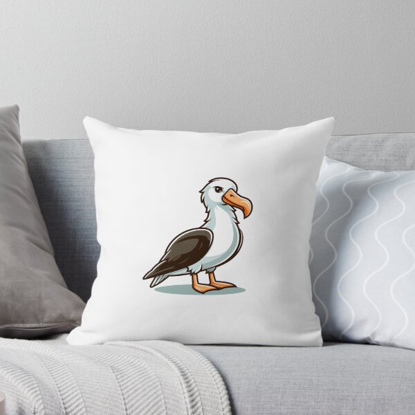 Item preview, Cartoon-style seagull with a distinctive beak and black and white feathers. Whimsical character design. designed and sold by cave-canvas.