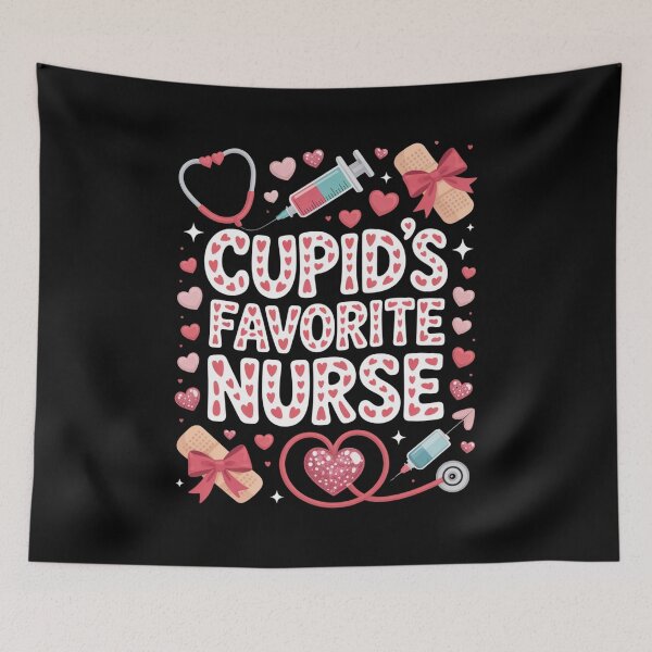 Item preview, Cupid's Favorite Nurse Valentine's Day Nursing Healthcare Nurses designed and sold by CORJIDOG-ART.
