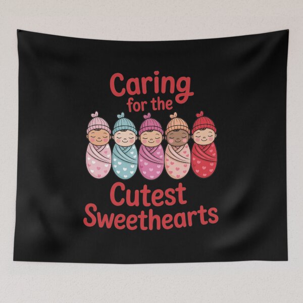 Item preview, Caring For The Cutest Sweethearts Newborn Babies Parenthood Caregiver Nurse designed and sold by CORJIDOG-ART.