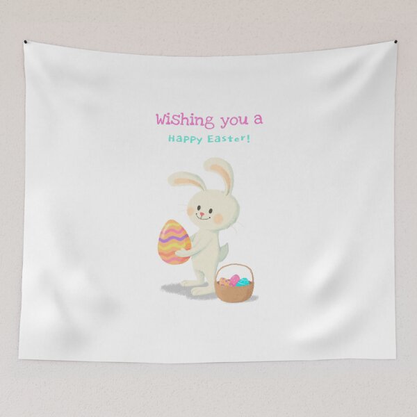 Item preview, Wishing You A Happy Easter!  Happy Easter! ✨#easter #happyeaster #bunny #rabbit #egg designed and sold by Fanybany.