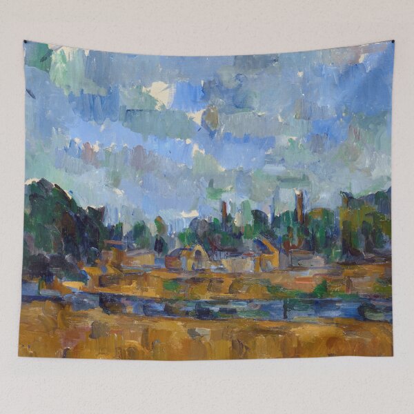 Item preview, Riverside by Paul Cézanne: Post Impressionist Landscape Wall Art Poster designed and sold by artofuniverse.