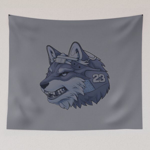Item preview, Wolf 23 Graphic T-Shirt – Cool Grey Sneaker Match Streetwear Wolf Head Tee designed and sold by STAATI.