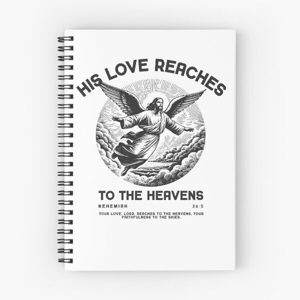 Item preview, His love reaches to the heavens, Nehemiah 36:5 Christian Faith Gift designed and sold by BriAngelaBubbleDesigns.