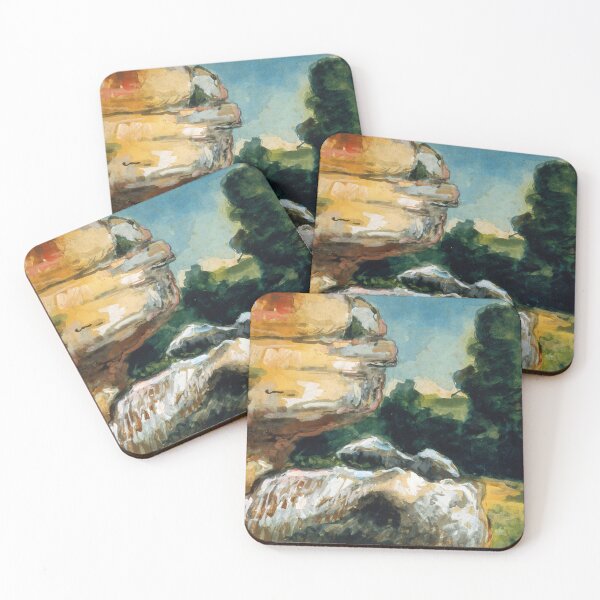 Item preview, Rocks by Paul Cézanne: Post Impressionist Landscape Fine Art Print designed and sold by artofuniverse.