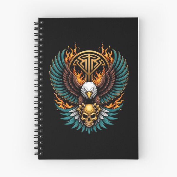 Item preview, Águila en llamas: diseño de emblema de calavera audaz designed and sold by Dogandesighn.