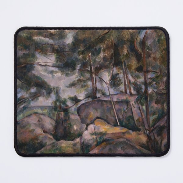 Item preview, Rocks in the Forest by Paul Cézanne: Post Impressionist Landscape Poster designed and sold by artofuniverse.