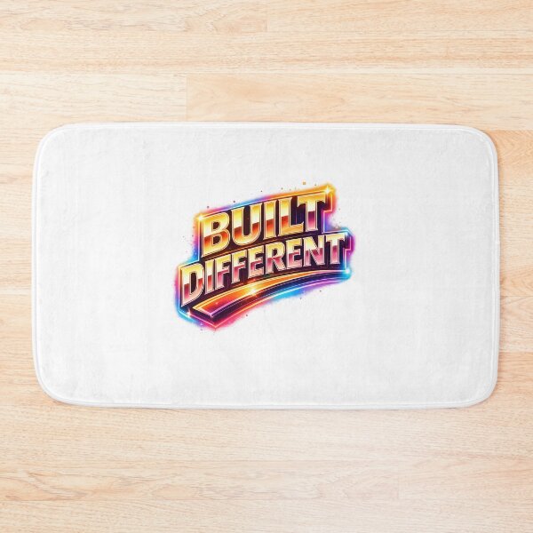Item preview, Built Different Colorful Chrome Typography Motivational Quote Design for Stickers T-Shirts Posters Inspirational Mindset Gift designed and sold by Divakar Fashion.