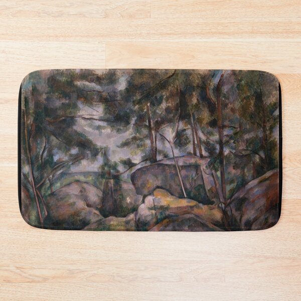 Item preview, Rocks in the Forest by Paul Cézanne: Post Impressionist Landscape Poster designed and sold by artofuniverse.