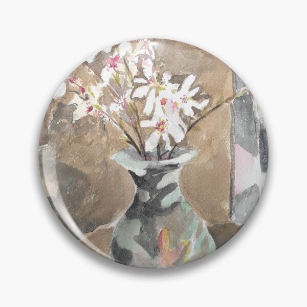 Item preview, Almond Branch Blossoms in Vase designed and sold by victoriaolsonart.