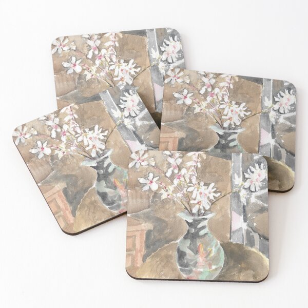 Item preview, Almond Branch Blossoms in Vase designed and sold by victoriaolsonart.