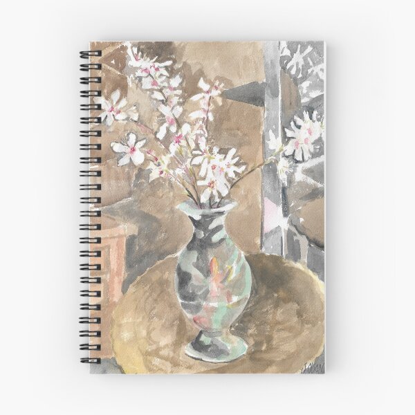 Item preview, Almond Branch Blossoms in Vase designed and sold by victoriaolsonart.