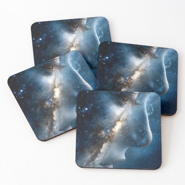 Item preview, Surreal Portrait Merging Human and Cosmic Elements designed and sold by Artessie.