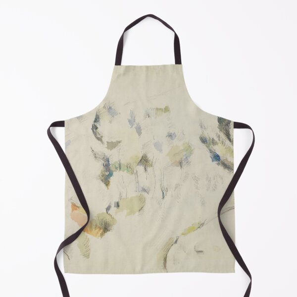 Item preview, Senke Mit Baumen by Paul Cézanne: Minimal Landscape Fine Art Print designed and sold by artofuniverse.