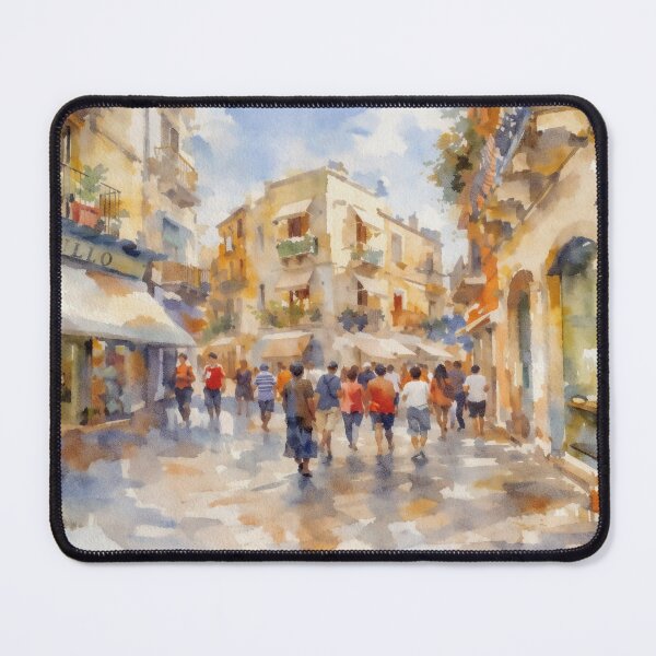 Item preview, Taormina Sicily Watercolor designed and sold by caracatita75.