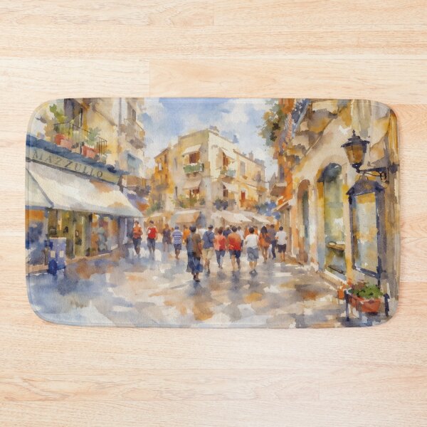 Item preview, Taormina Sicily Watercolor designed and sold by caracatita75.