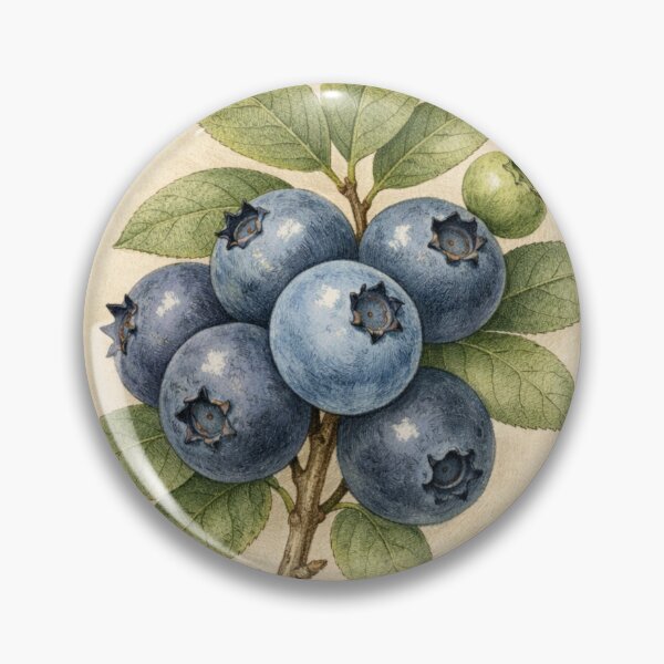 Item preview, Vintage Blueberry Botanical Print - Vaccinium Corymbosum Illustration designed and sold by Darlin8888.