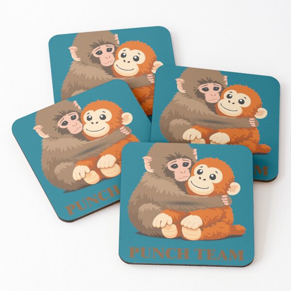 Item preview, Cute Monkey Hug - Punch Team Viral Meme Art designed and sold by Javedempire.