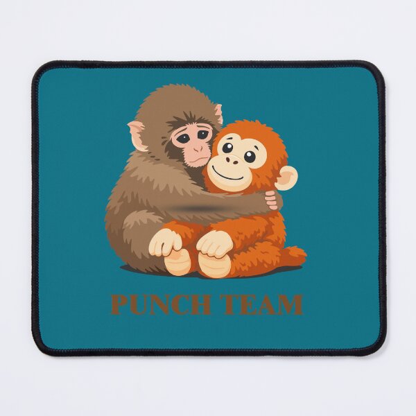 Item preview, Cute Monkey Hug - Punch Team Viral Meme Art designed and sold by Javedempire.