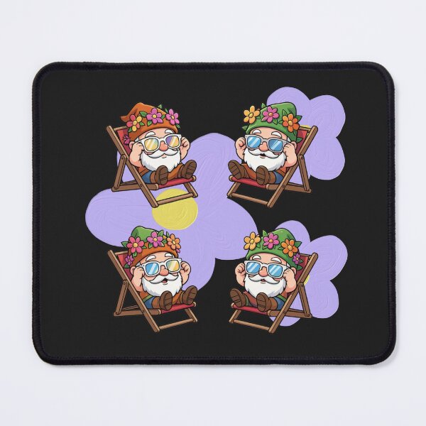 Item preview, Garden gnomes with daisies in deck chairs waiting for spring designed and sold by PatronesKawai.