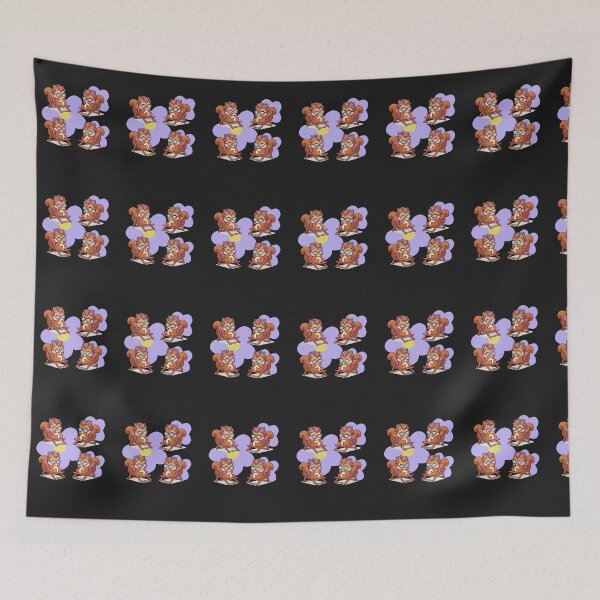 Item preview, Little squirrels with daisies in deck chairs waiting for spring designed and sold by PatronesKawai.