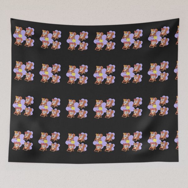 Item preview, Little squirrels with daisies in deck chairs waiting for spring designed and sold by PatronesKawai.