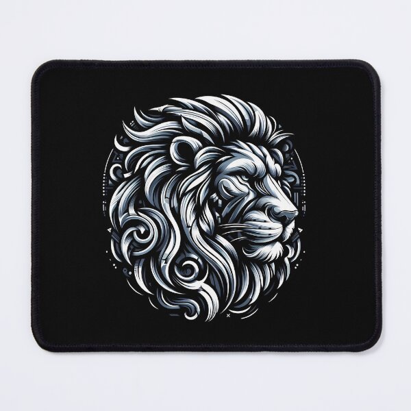 Item preview, Intricate artistic depiction of a lion's head featuring flowing mane and detailed features. designed and sold by beast-net.