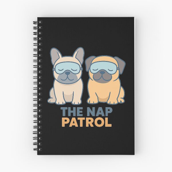Item preview, Nap Patrol Sleeping Pug and French Bulldog Cute Dog Humor designed and sold by PunchDrop.