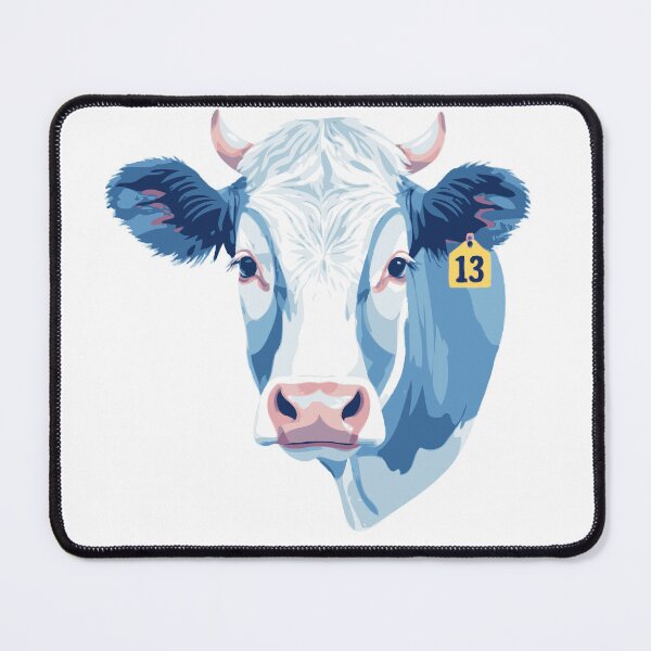 Item preview, Cow 13 with ear tag headshot regal cow designed and sold by storethirteen.