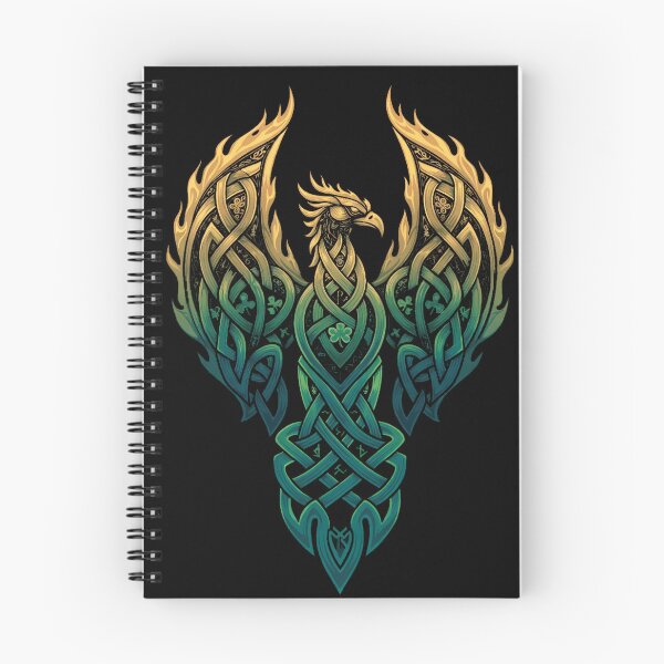Item preview, Celtic Phoenix Rising – Emerald Knotwork & Shamrocks designed and sold by REAL IRISH GIFTS.