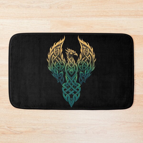 Item preview, Celtic Phoenix Rising – Emerald Knotwork & Shamrocks designed and sold by REAL IRISH GIFTS.