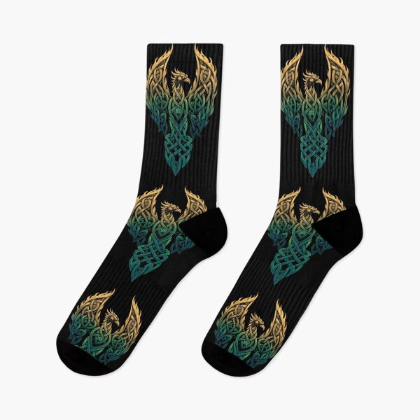 Item preview, Celtic Phoenix Rising – Emerald Knotwork & Shamrocks designed and sold by REAL IRISH GIFTS.