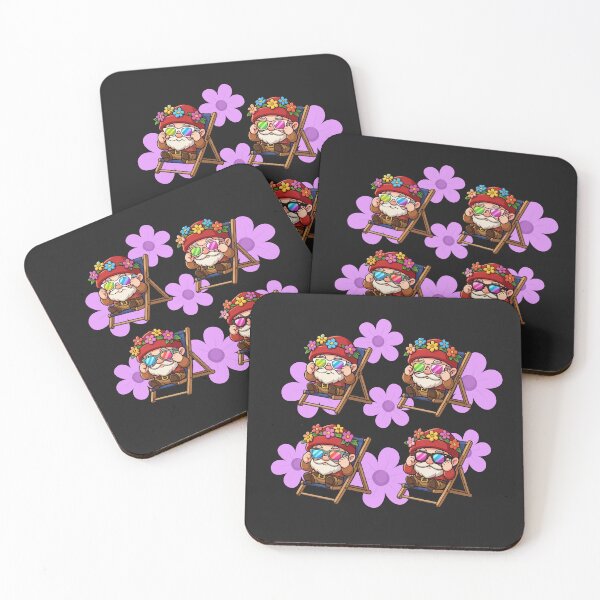 Item preview, Garden gnomes with daisies in deck chairs waiting for spring designed and sold by PatronesKawai.