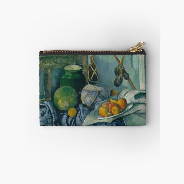 Item preview, Still Life With a Ginger Jar and Eggplants by Paul Cézanne: Post-Impressionist Art Print designed and sold by artofuniverse.