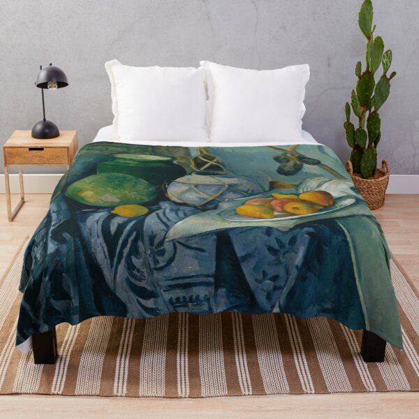 Item preview, Still Life With a Ginger Jar and Eggplants by Paul Cézanne: Post-Impressionist Art Print designed and sold by artofuniverse.