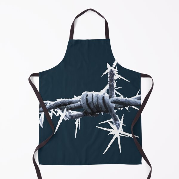 Item preview, Frost‑Covered Barbed Wire Close‑Up designed and sold by Arturo Daniel Garcia Palomo.