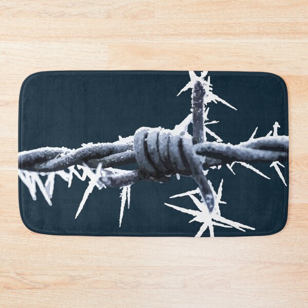 Item preview, Frost‑Covered Barbed Wire Close‑Up designed and sold by Arturo Daniel Garcia Palomo.