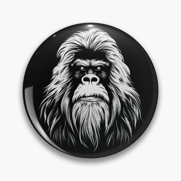 Item preview, Bigfoot Sasquatch Head, Bigfoot Mugshot, Simplistic Bigfoot Sasquatch Design designed and sold by BriAngelaBubbleDesigns.