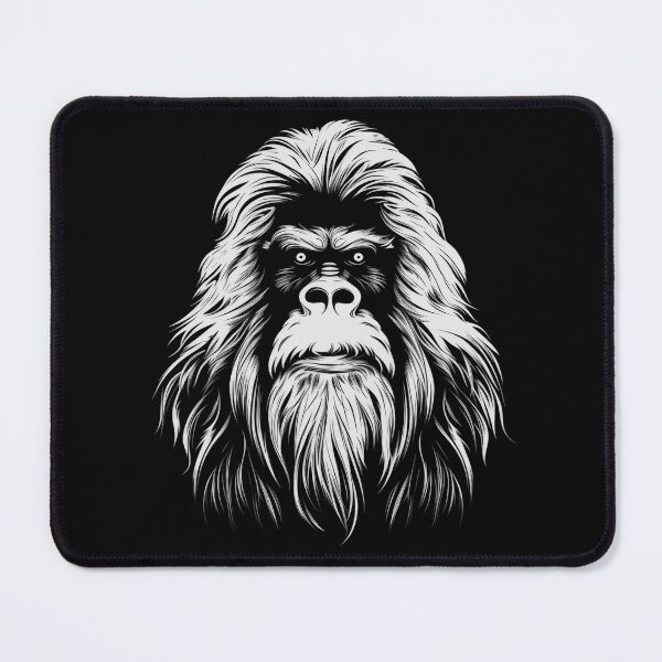 Item preview, Bigfoot Sasquatch Head, Bigfoot Mugshot, Simplistic Bigfoot Sasquatch Design designed and sold by BriAngelaBubbleDesigns.