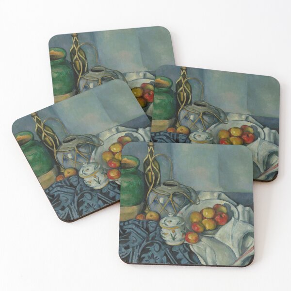 Item preview, Still Life With Apples by Paul Cézanne: Post Impressionist Fine Art Print designed and sold by artofuniverse.