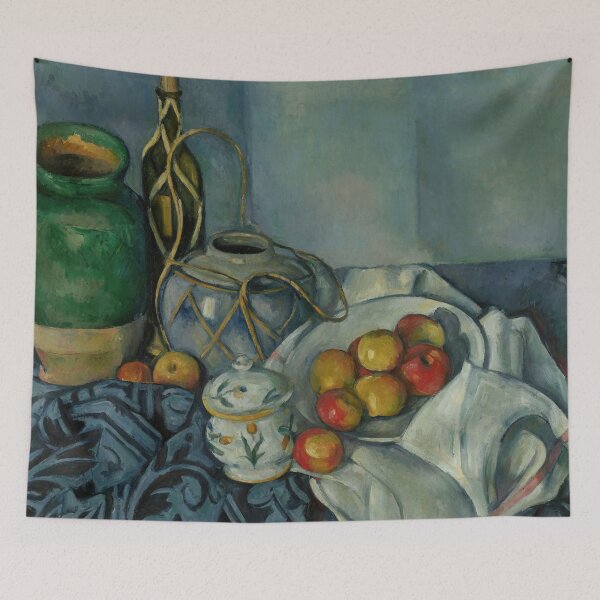 Item preview, Still Life With Apples by Paul Cézanne: Post Impressionist Fine Art Print designed and sold by artofuniverse.